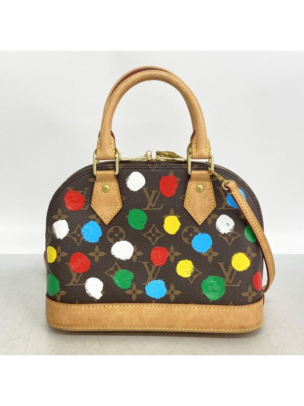 Louis Vuitton Handbag Monogram Alma BB Brown Multicolor 2-Way Bag Yayoi Kusama - Picture 10 of 10